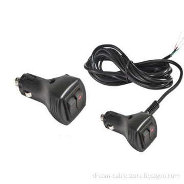 Auto Cigarette Lighter Plug with Dual Double Switch